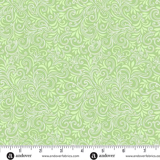 Thousand Steps Sprout Splash Green - A - 1277 - G - Andover Fabrics - Nebraska Quilt Company - F2401950