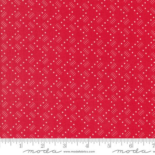Time And Again Zigzag Blenders Dot Geometry Cherry Red - 23367 17 - Moda Fabrics - Nebraska Quilt Company - F2400354