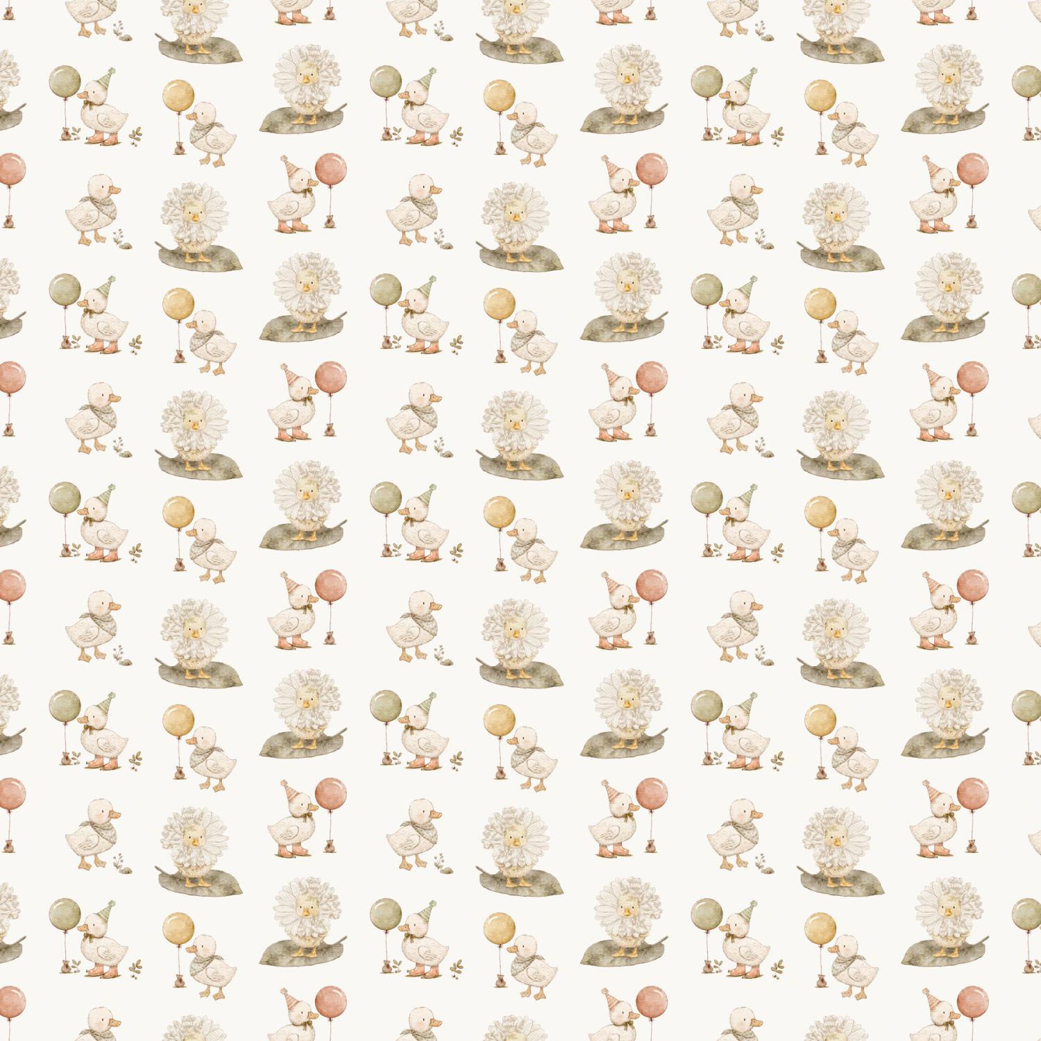 Tiny Waddles Ducks Cream - 91180 - 11 - FIGO Fabrics - Nebraska Quilt Company - Tiny Waddles Ducks Cream - 91180 - 11 - FIGO Fabrics