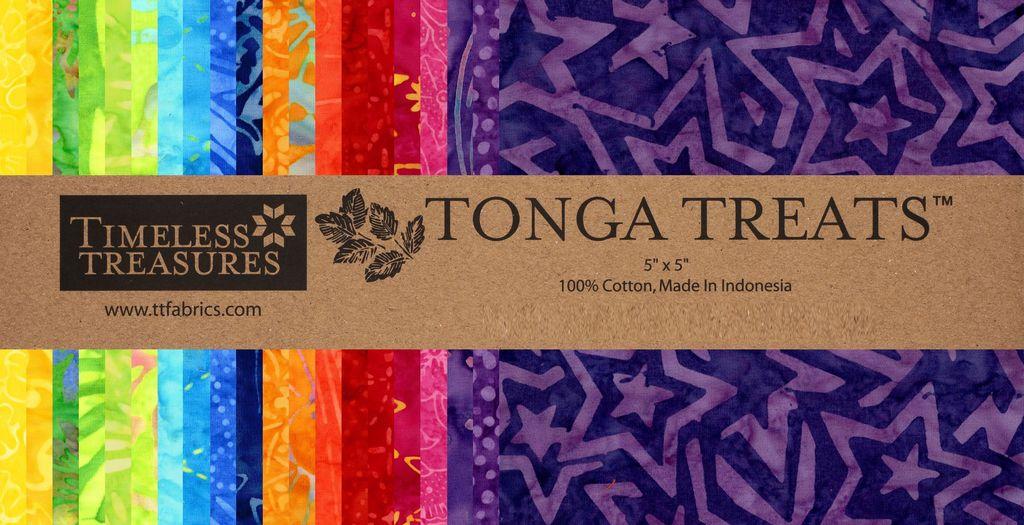 Tonga Superstar 5" Squares Multi 42 Pieces - Nebraska Quilt Company - Tonga Superstar 5" Squares Multi 42 Pieces
