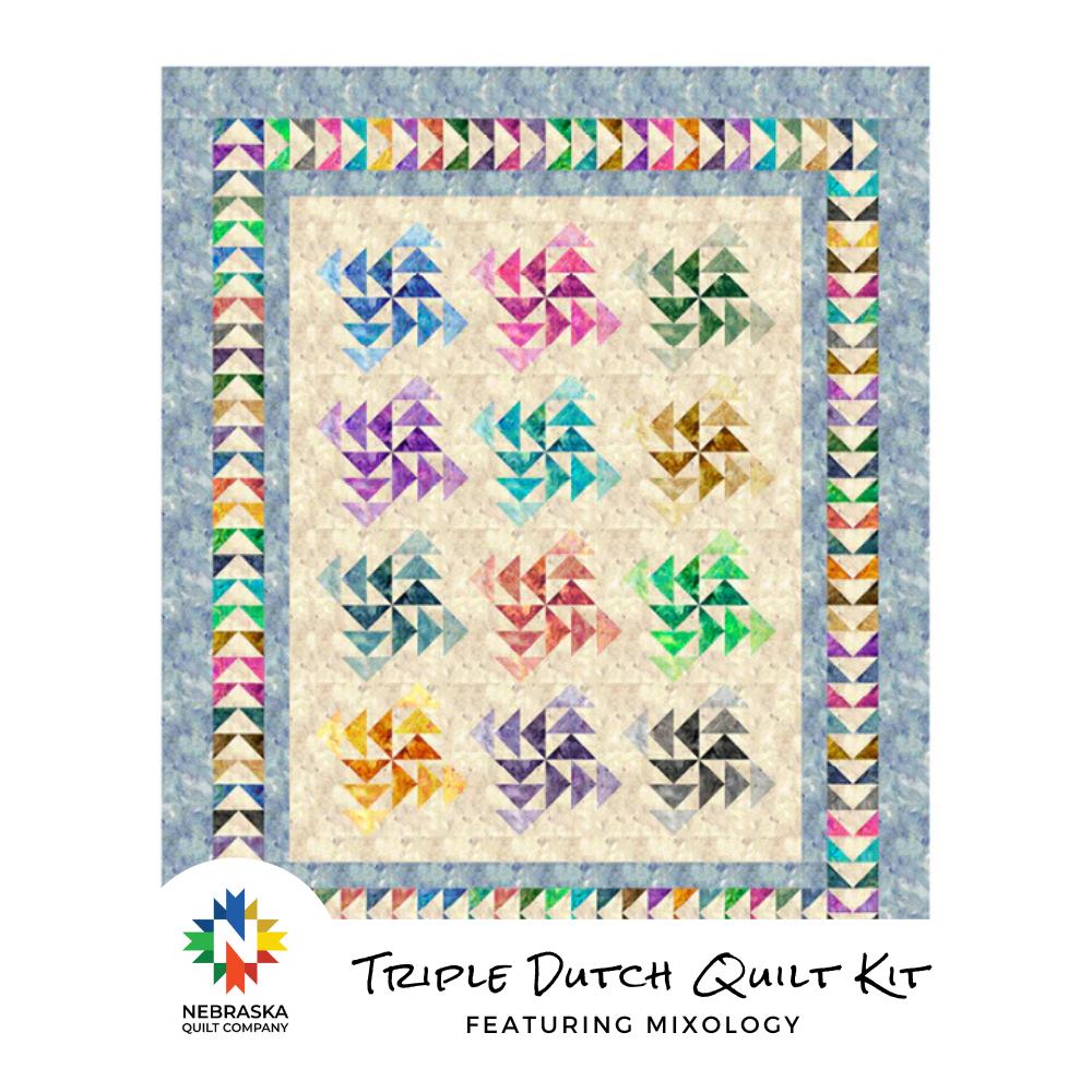 Triple Dutch Quilt Kit Featuring Mixology - Nebraska Quilt Company - Triple Dutch Quilt Kit Featuring Mixology