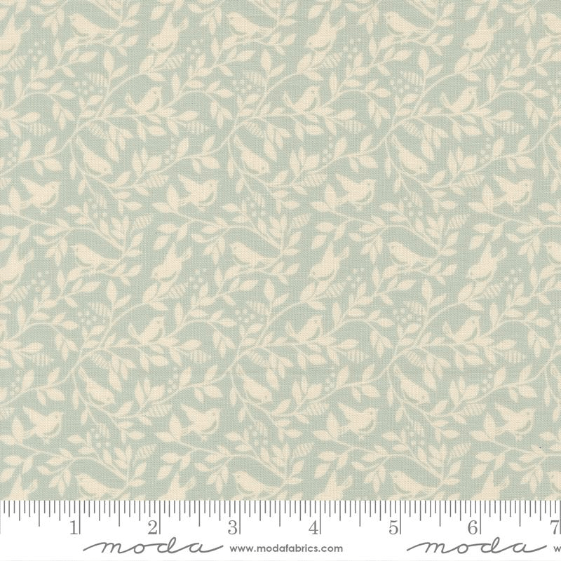 True Love Birds of a Feather Robins Egg Aqua - 5264 14 - Moda Fabrics - Nebraska Quilt Company - F261448