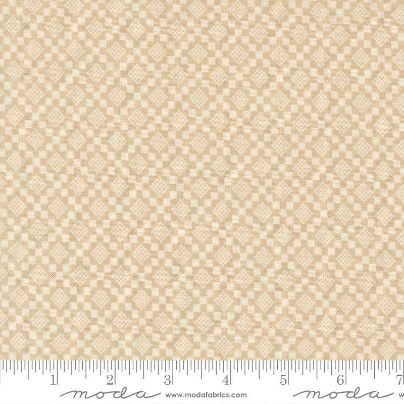 True Love Checkmate Oatmeal Tan - 5265 12 - Moda Fabrics - Nebraska Quilt Company - F261455