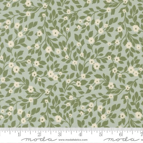True Love Daydream Posies Robins Egg Aqua - 5261 14 - Moda Fabrics - Nebraska Quilt Company - F261411