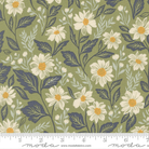 True Love Romance Blooms Fern Dark Green - 5260 15 - Moda Fabrics - Nebraska Quilt Company - F261436