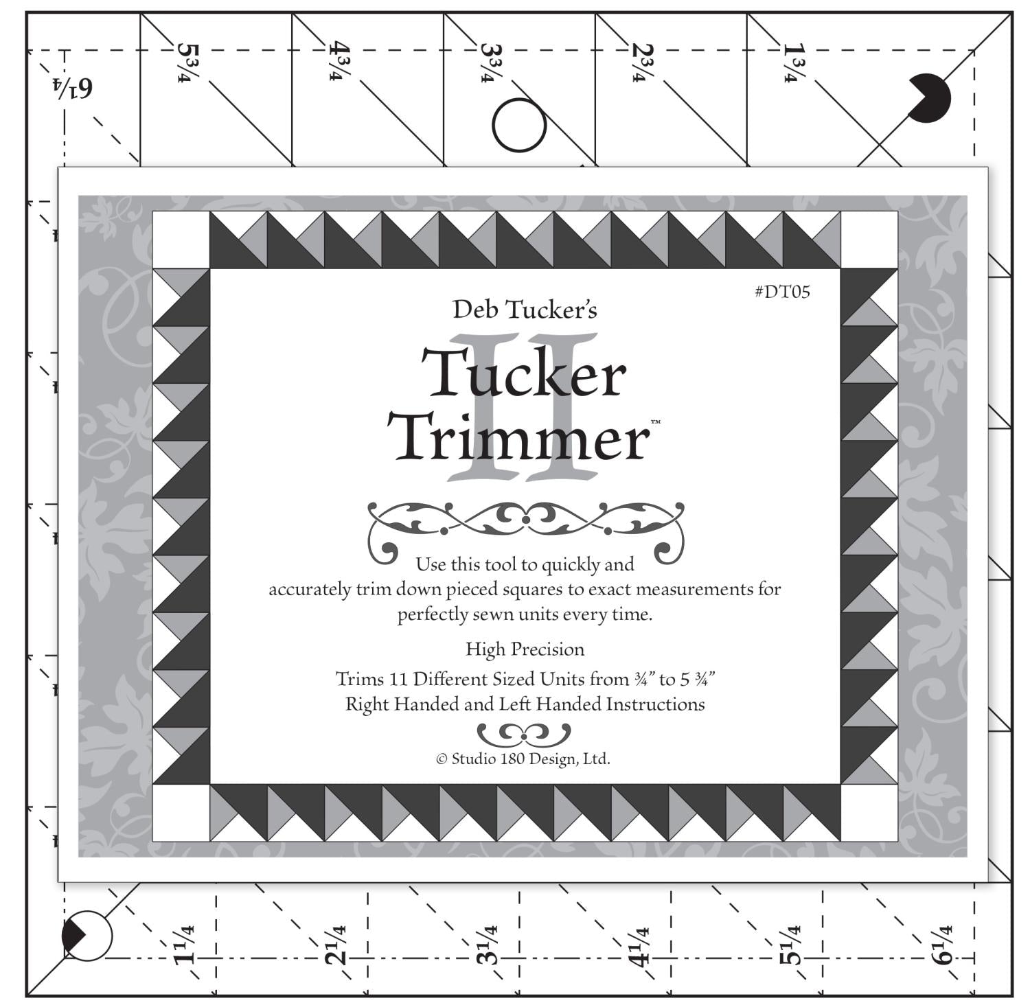 Tucker Trimmer II Ruler - Nebraska Quilt Company - Tucker Trimmer II Ruler