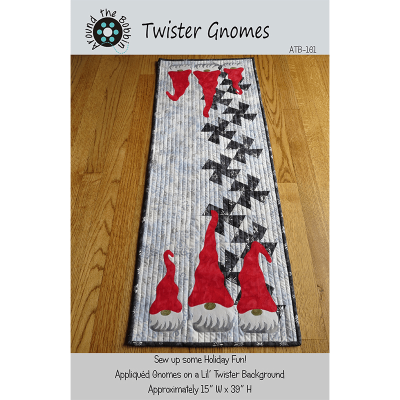 Twister Gnomes Table Runner Pattern - Nebraska Quilt Company - PUB08111
