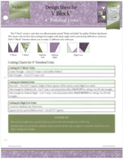 V Block Design Sheet - Nebraska Quilt Company - PUB09469