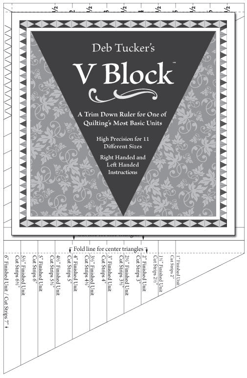 V Block Trimmer Ruler - Nebraska Quilt Company - N08074