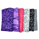 Various Batiks Half Yard Bundle Purples/Pink 6 Pieces - Nebraska Quilt Company - PC251220