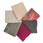 Various Cotton Fabrics Fat Quarter Bundle Mauve Cream and Gray 6 Pieces - Nebraska Quilt Company - PC260980