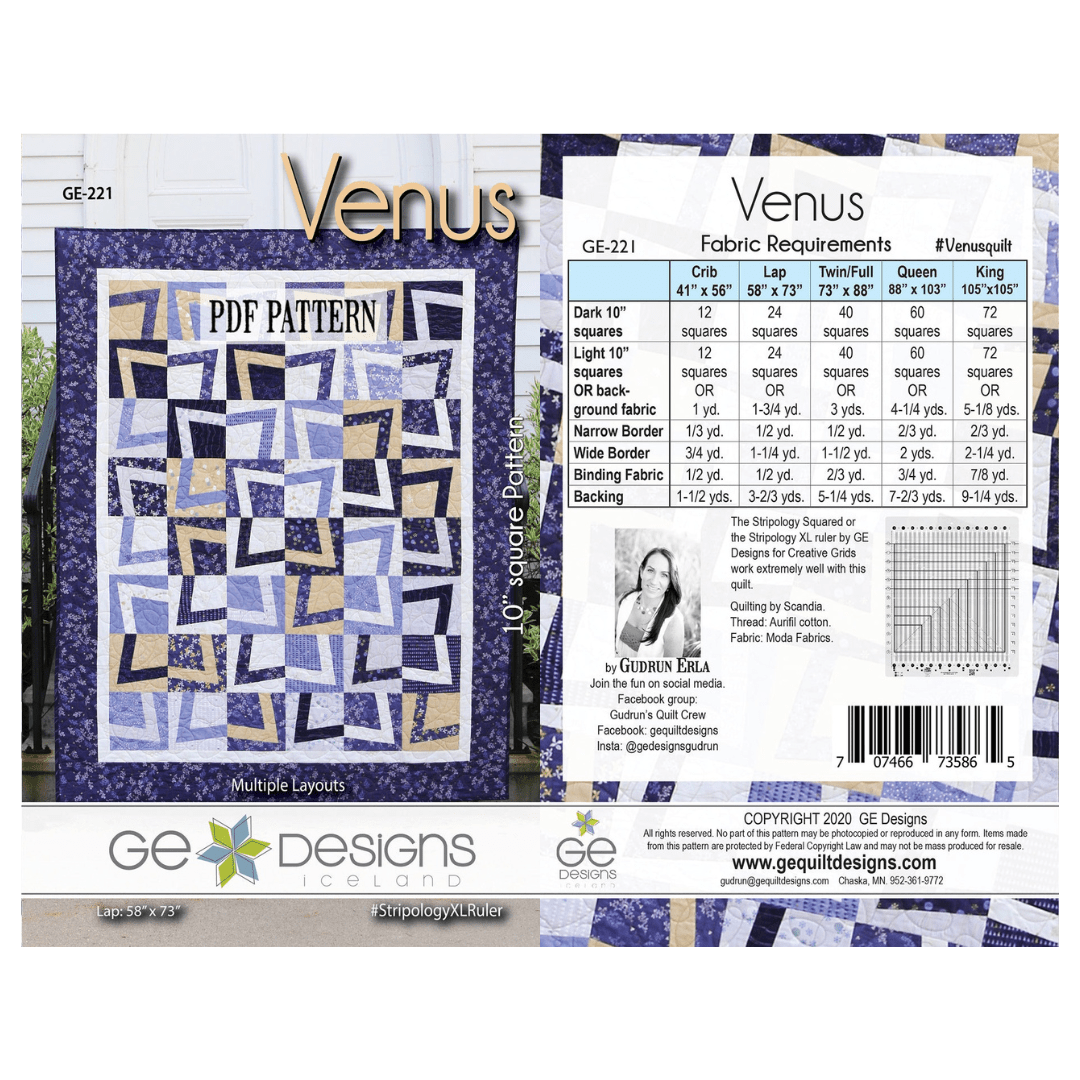 Venus Quilt Pattern - Nebraska Quilt Company - PUB2403189