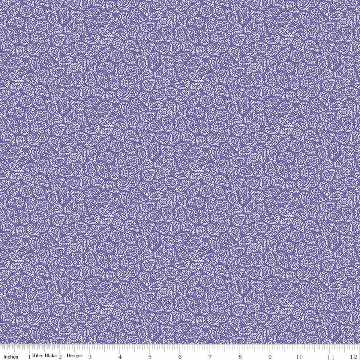 Vibrance Paisley Periwinkle Purple - C15955 - PERIWINKLE - Riley Blake Designs - Nebraska Quilt Company - Vibrance Paisley Periwinkle Purple - C15955 - PERIWINKLE - Riley Blake Designs