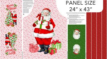 Vintage Christmas Kids Apron Panel 24" x 43" - Nebraska Quilt Company - PAN2402217