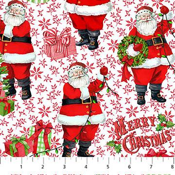 Vintage Christmas Santa Lights White & Red - DP28164 - 24 - Northcott Fabrics - Nebraska Quilt Company - F2402220