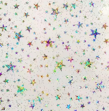 Vinyl Glitter Stars Clear - Nebraska Quilt Company - N2501927