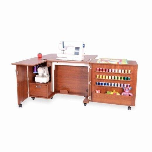 Wallaby Sewing Cabinet Teak - Nebraska Quilt Company - SCK8405