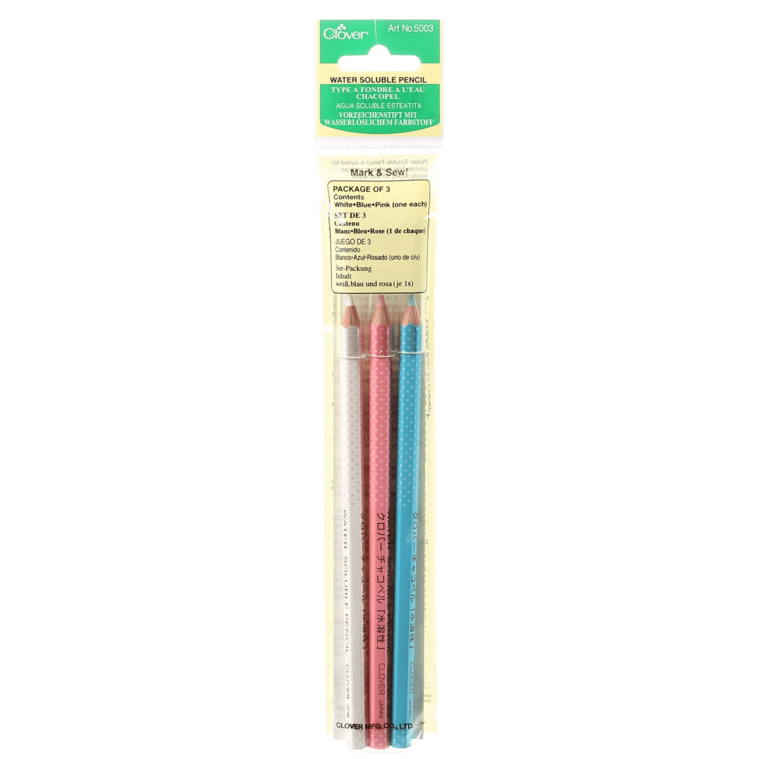 Water Soluble Pencil 3 Color Assortment - Nebraska Quilt Company - N260323