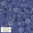 We Love Christmas Balls & Snowflakes Metallic Blue - 4592M - 600 - Blank Quilting - Nebraska Quilt Company - F2403038