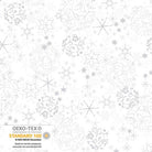 We Love Christmas Balls & Snowflakes Metallic White - 4592M - 100 - Blank Quilting - Nebraska Quilt Company - F2403009