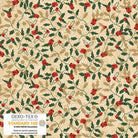 We Love Christmas Hollies Metallic Beige - 4592M - 205 - Blank Quilting - Nebraska Quilt Company - F2403020