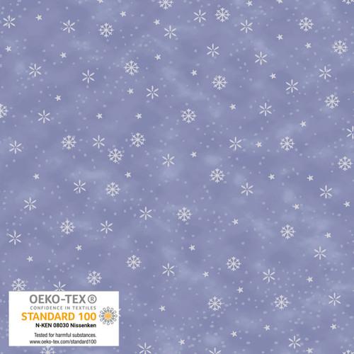 We Love Christmas Snowflakes Metallic Blue - 4592M - 613 - Blank Quilting - Nebraska Quilt Company - F2402998