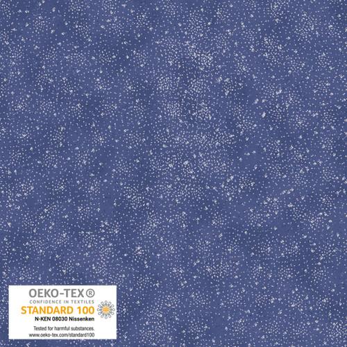 We Love Christmas Spray Dots Metallic Blue - 4592M - 604 - Blank Quilting - Nebraska Quilt Company - F2403053
