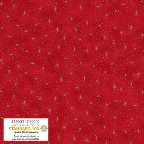 We Love Christmas Stars Metallic Red - 4592M - 401 - Blank Quilting - Nebraska Quilt Company - F2403029
