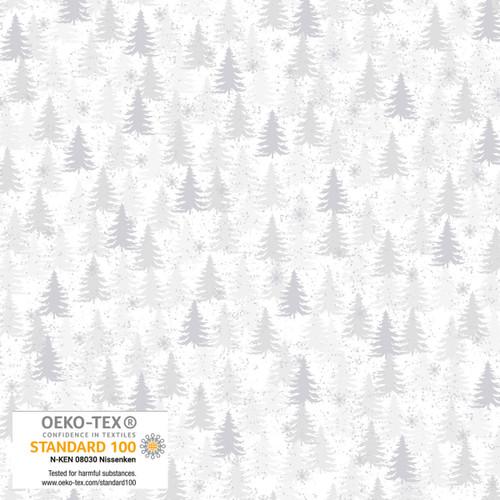 We Love Christmas Trees Metallic White - 4592M - 101 - Blank Quilting - Nebraska Quilt Company - F2403019