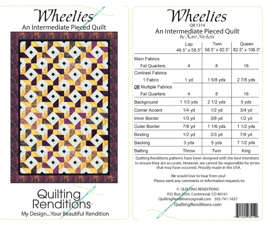 Wheelies Quilt Pattern - Nebraska Quilt Company - PUB260649