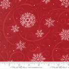 When Snow Falls Swirling Snowflakes Berry Red - 56172 14 - Moda Fabrics - Nebraska Quilt Company - F261739