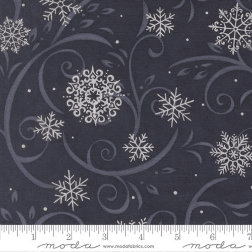 When Snow Falls Swirling Snowflakes Night Sky - 56172 13 - Moda Fabrics - Nebraska Quilt Company - F261738