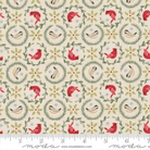 When Snow Falls Tiny Birds In Wreaths Snowy White - 56173 11 - Moda Fabrics - Nebraska Quilt Company - F261746