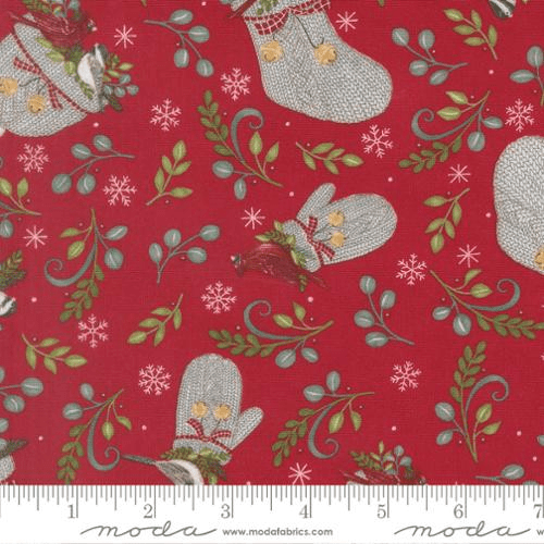 When Snow Falls Winter Wear Berry Red - 56171 14 - Moda Fabrics - Nebraska Quilt Company - F261734