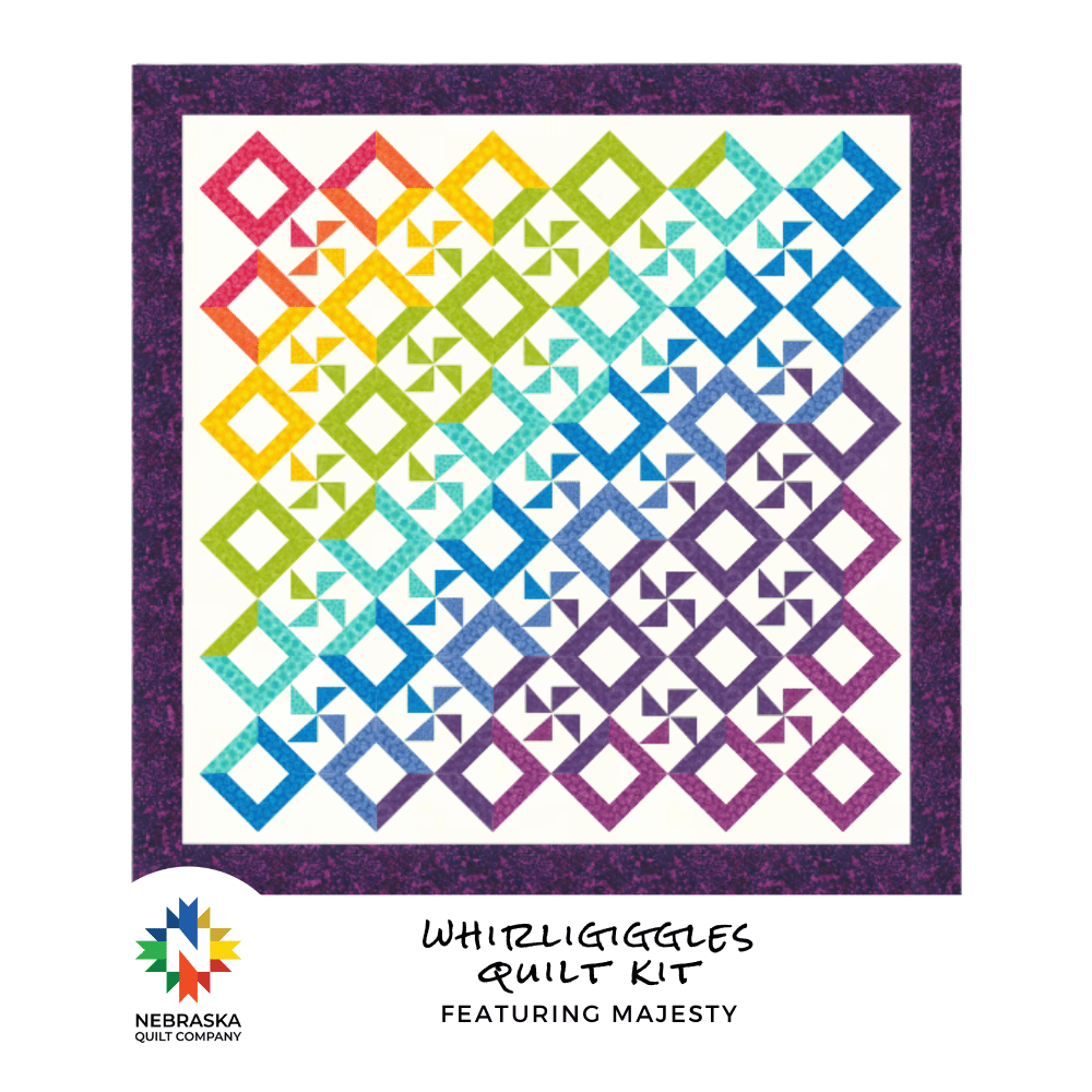 Whiligiggles Quilt Kit featuring Majesty - Nebraska Quilt Company - Whiligiggles Quilt Kit featuring Majesty