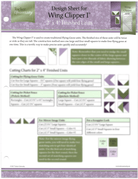 Wing Clipper I Design Sheet - Nebraska Quilt Company - PUB09468