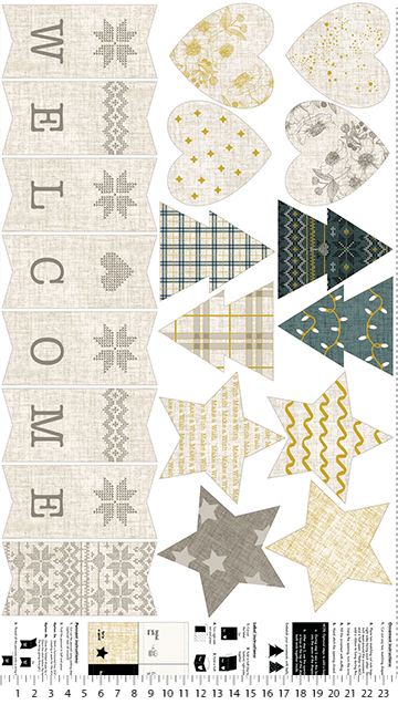 Winter Dreams Winter Panel White 24" x 43" - Nebraska Quilt Company - PAN07861