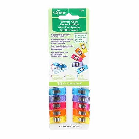 Wonder Clips Assorted Colors 10 Count - Nebraska Quilt Company - N15516