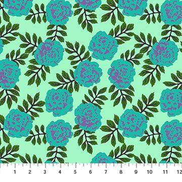 Yesterday Carnation Aqua - AMT155 - 75C - Northcott Fabrics - Nebraska Quilt Company - F251509