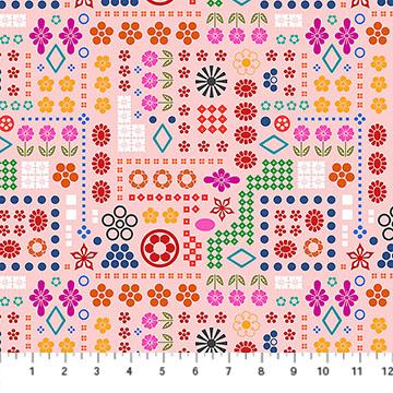 Yesterday High Score Blush Pink - AMT160 - 20L - Northcott Fabrics - Nebraska Quilt Company - F251519