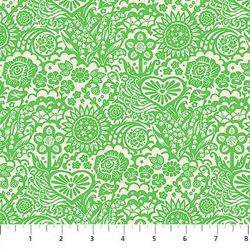 Yesterday Little Heaven Verdant Green - AMT156 - 73C - Northcott Fabrics - Nebraska Quilt Company - F251512