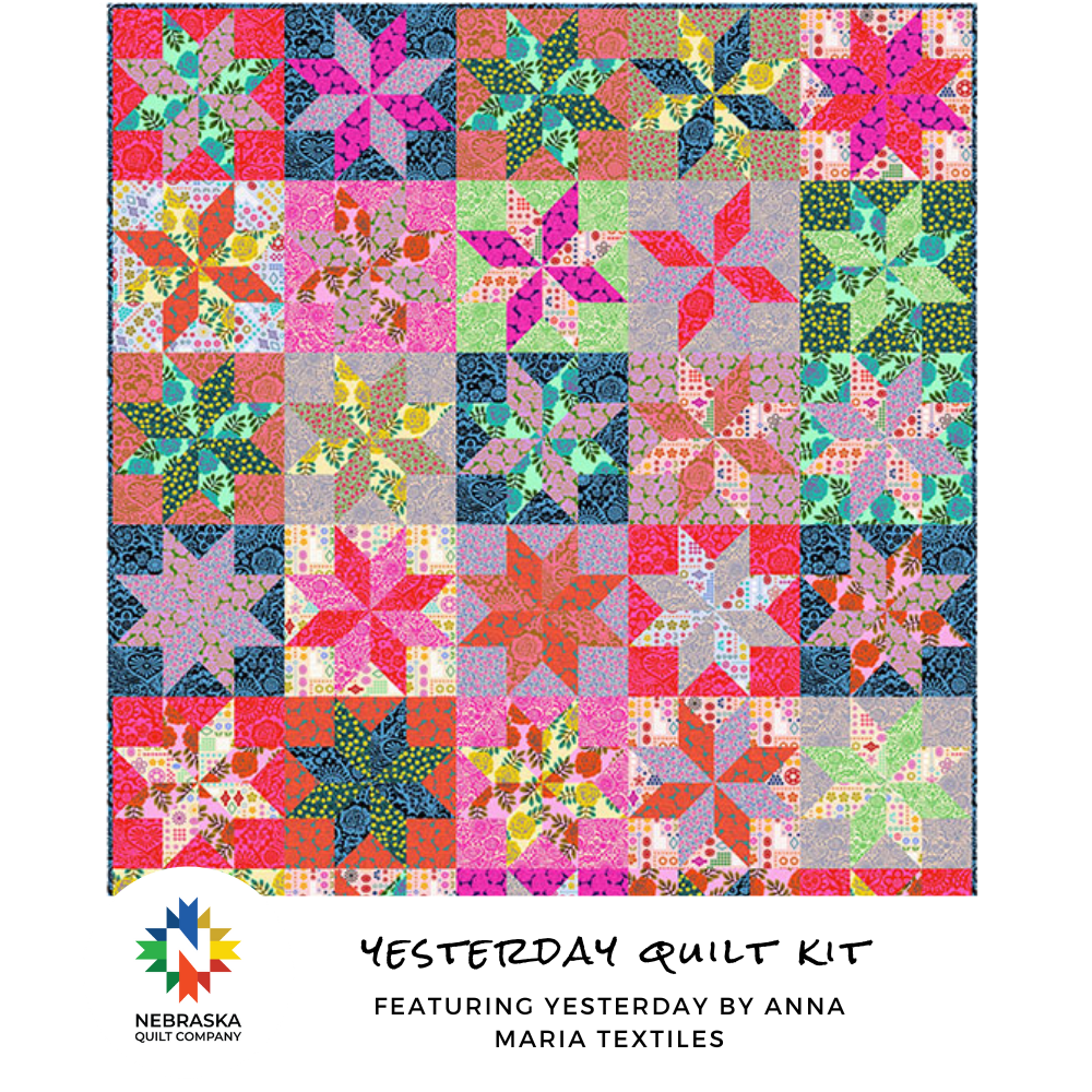 Yesterday Quilt Kit featuring Yesterday by Anna Maria Textiles - Nebraska Quilt Company - Yesterday Quilt Kit featuring Yesterday by Anna Maria Textiles