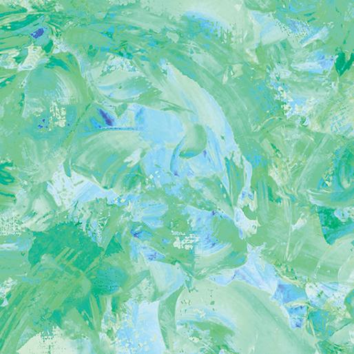 108" Wideback Paint Splash Seafoam