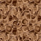 118" Wide Spectral Abstract Shapes Cocoa Brown - 118SPECTRAL - B - 3115 - 39 - Blank Quilting - Nebraska Quilt Company - F04358