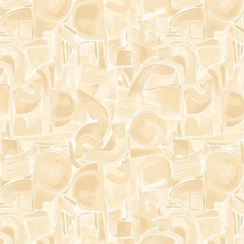 118" Wide Spectral Abstract Shapes Ivory Cream - 118SPECTRAL - B - 3115 - 41 - Blank Quilting - Nebraska Quilt Company - F04360