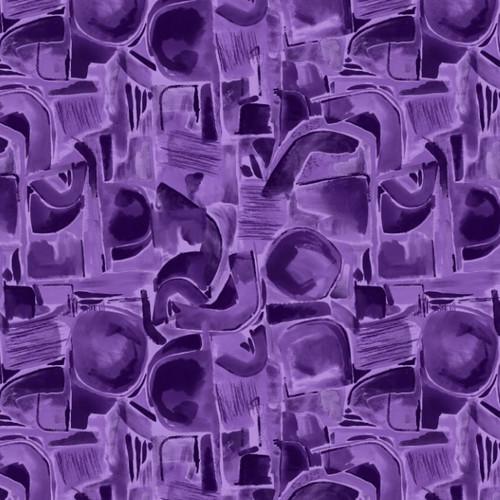 118" Wide Spectral Abstract Shapes Purple - 118SPECTRAL - B - 3115 - 55 - Blank Quilting - Nebraska Quilt Company - F04361