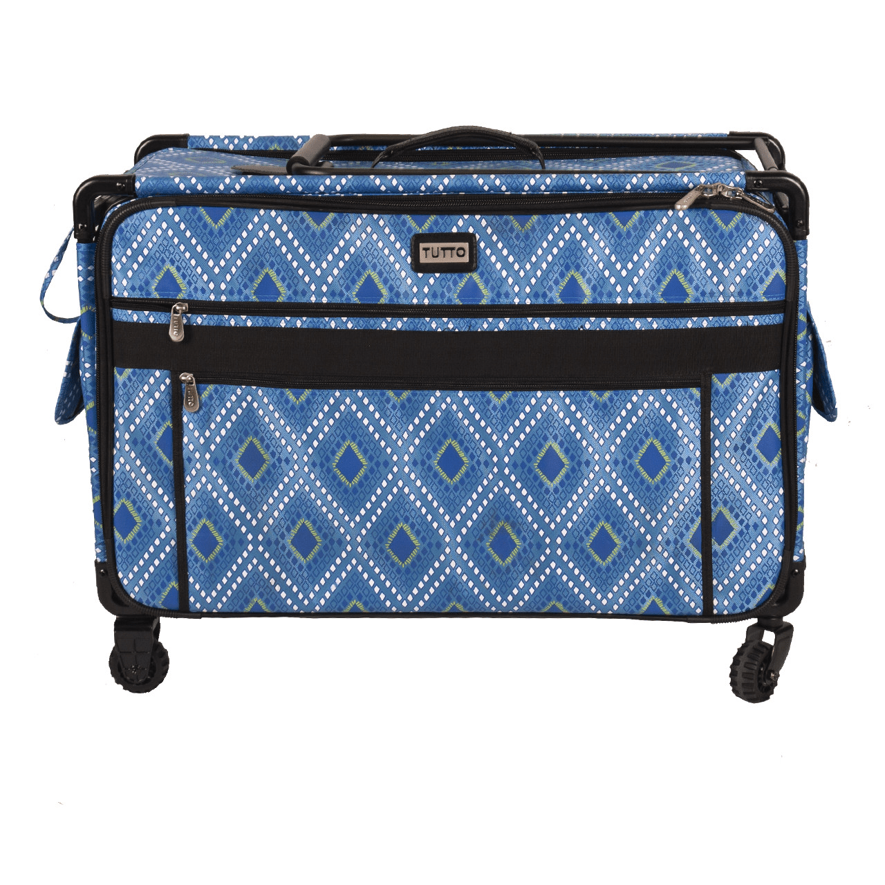 1XL - Blue Modern Machine On Wheels - Nebraska Quilt Company - N08478