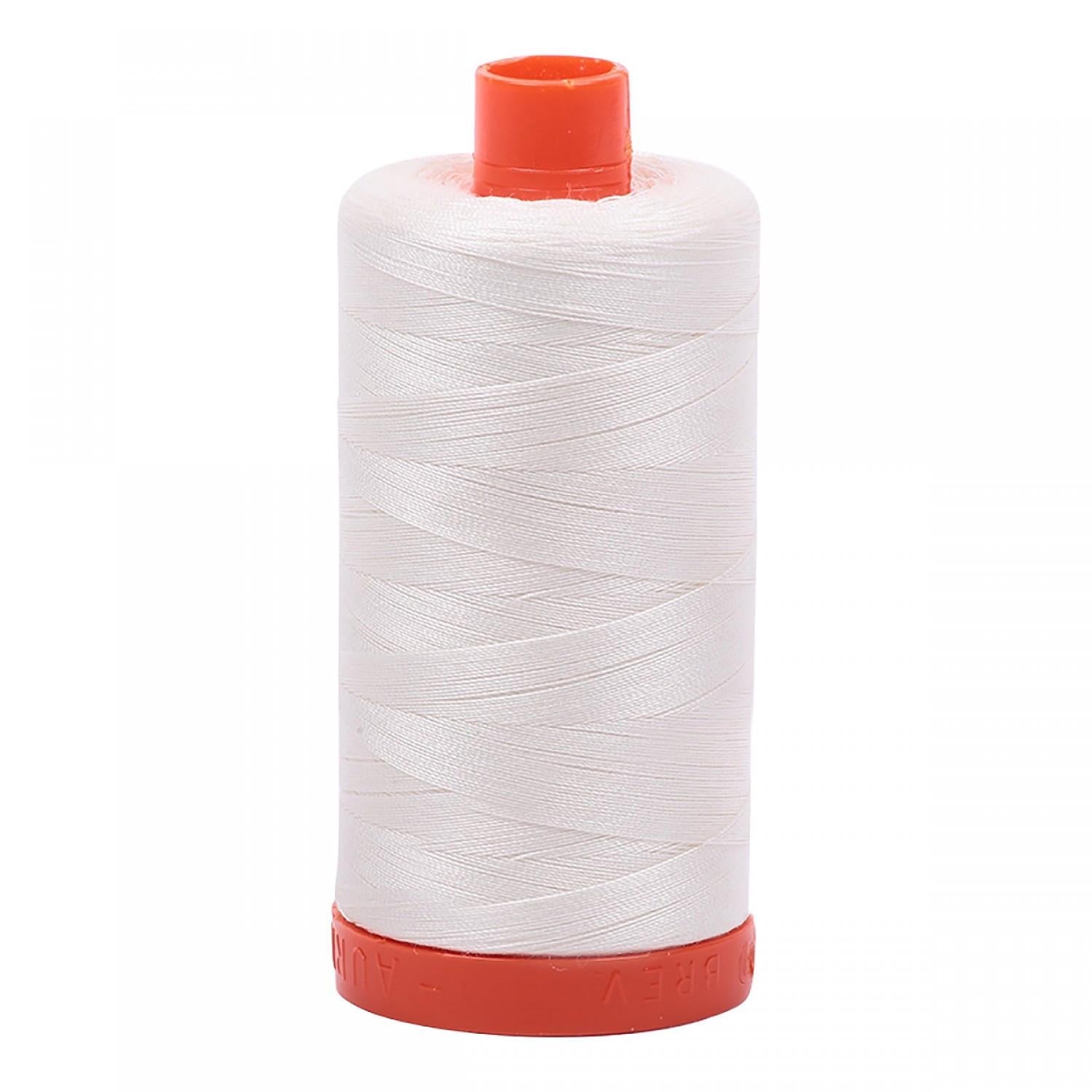2026 Chalk 50wt Aurifil Thread 1,422 Yards - Nebraska Quilt Company - NT00667