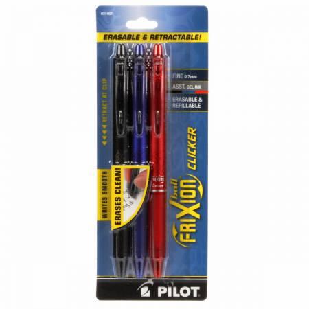 3 Pack Assorted Frixion Pens - Nebraska Quilt Company - N15624