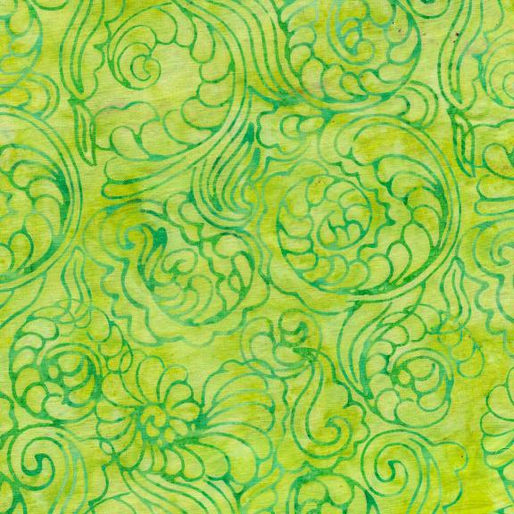 Island Batik Cascadia Foulard Swirl Lemongrass